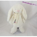 Doudou rabbit CMP scarf Vars pink nose 28 cm