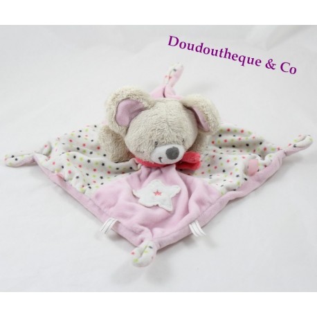 Doudou flache Maus MOTS OF NEW Sterne 19 cm