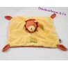 Lion flat comforter MOULIN ROTY Les Loustics orange yellow 25 cm