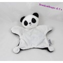Doudou plat panda ZOOparc DE BEAUVAL weiß schwarz 21 cm
