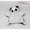 Doudou plat panda OOoparc DE BEAUVAL bianco nero 21 cm