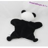 Doudou plat panda OOoparc DE BEAUVAL bianco nero 21 cm