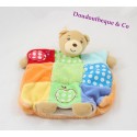 Doudou Ours plat marionnette KALOO colors pomme