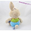 Conejo de peluche bebé OUATOO azul verde 25 cm