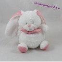 Doudou Kaninchen TEX weiß rosa Schal BABY Erbsen weiß 15 cm