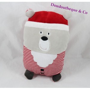 Teddy bear ORCHESTRA Santa Claus grey red Prémaman 20 cm