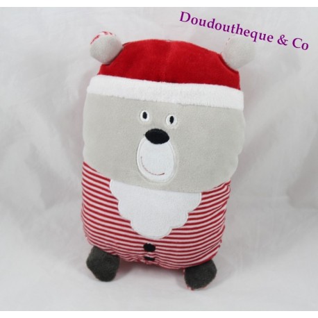 Teddy bear ORCHESTRA Santa Claus grey red Prémaman 20 cm