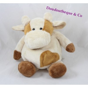 Oso de Doudou vaca historia beige marrón 25 cm