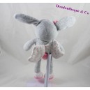 Rabbit comforter angel TAPE EYE pink gray wings heart pea 30 cm