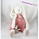 Doudou lapin MOULIN ROTY Myrtille et Capucine robe rose 34 cm