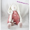 Rabbit comforter MOULIN ROTY Myrtille and Capucine pink dress 34 cm