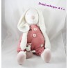 Doudou lapin MOULIN ROTY Myrtille et Capucine robe rose 34 cm
