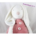 Doudou lapin MOULIN ROTY Myrtille et Capucine robe rose 34 cm