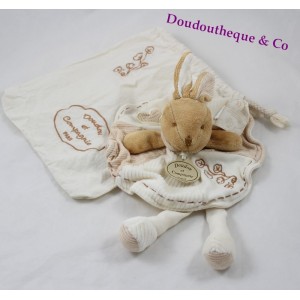 Lapin Bio Doudou et Compagnie mouchoir 14 cm