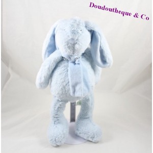 Doudou Kaninchen flach BOUCHARA weiß grau Babyausstattung Eurodif 44 cm