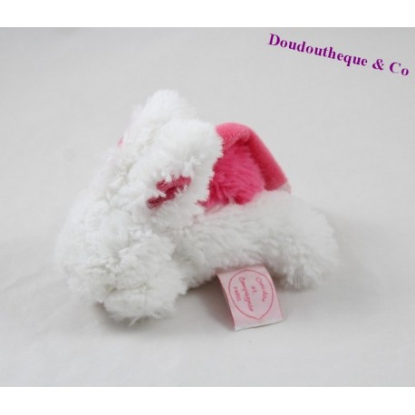 Doudou lapin DOUDOU ET COMPAGNIE Pompon Mini Coucou Doudou attaché tétine DC2679 13 cm