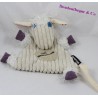 Doudou plat Poilodos mouton LES DEGLINGOS chèvre beige 26 cm