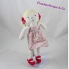 Doudou Tilda Puppe OBAÏBI Mädchen blonde Kleid florale Bettdecken 27 cm