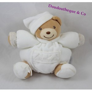 Teddy bear ball KALOO Dragée white embroidery Pocket 18 cm