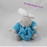 Mini Doudou Kaninchen KALOO blue Atoll Neon Feder Befestigung Nippel 18 cm