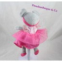 Doudou souris H&M robe tutu rose danseuse ballerine 25 cm