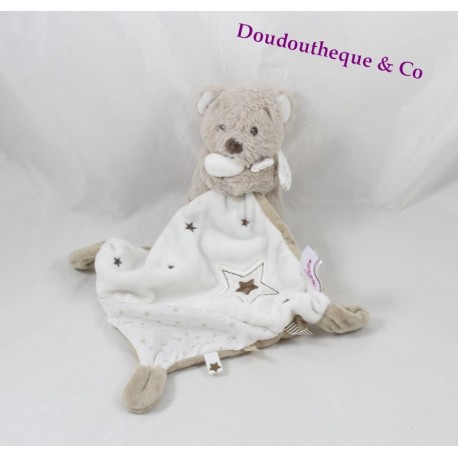 Kuscheldecke Bär WANGENKNOCHEN Taschentuch Sterne weiß Maulwurf Intermarché 34 cm Kuscheldecke Bär WANGENKNOCHEN Taschentuch Sterne weiß Maulwurf Intermarché 34 cm