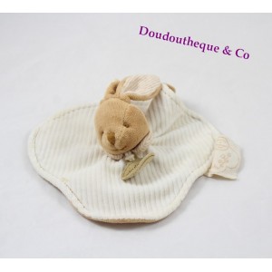 Doudou flachen Bunny BLANKIE und Unternehmen Bio Beige Natalys 17 cm