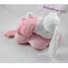 Plush musical rabbit TEX BABY pink lying cloud peas Carrefour 28 cm