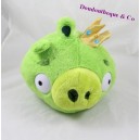 Peluche balle roi cochon TCC Angry Birds vert couronne 22 cm