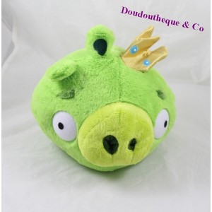 Plush ball CBT Angry Birds green pig King Crown 22 cm