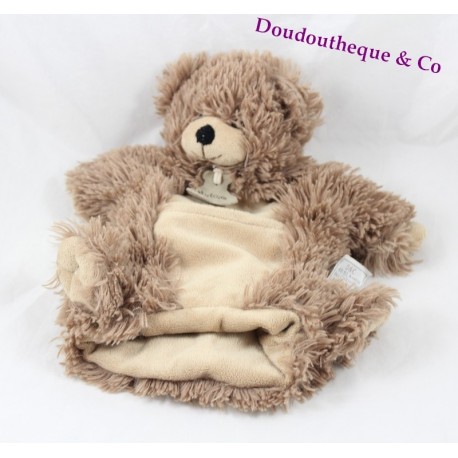 Doudou Bär Marionette Geschichte braun Tasche HO2367 27 cm