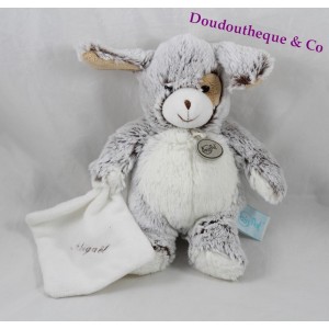Blanky dog handkerchief BABY NAT' snowflakes white Brown BN052 21 cm