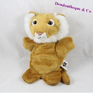 Doudou puppet Tiger AUSYCOMORE beige 25 cm