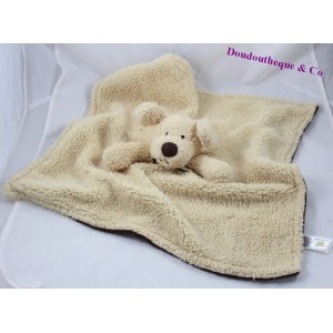 Flache Blanky Hund PICCOLO BAMBINO braune große Doudou Platz 44 cm