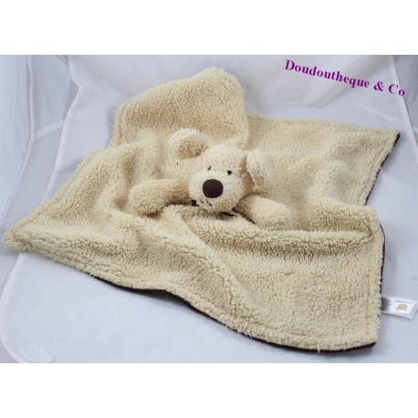 Flache Blanky Hund PICCOLO BAMBINO braune große Doudou Platz 44 cm Flache Blanky Hund PICCOLO BAMBINO braune große Doudou Platz 44 cm