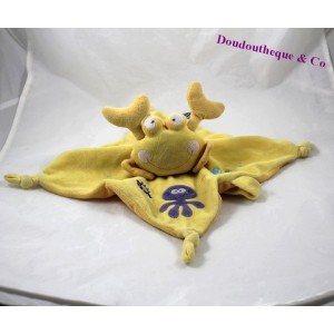 Doudou plat crabe jaune MOTS D'ENFANTS