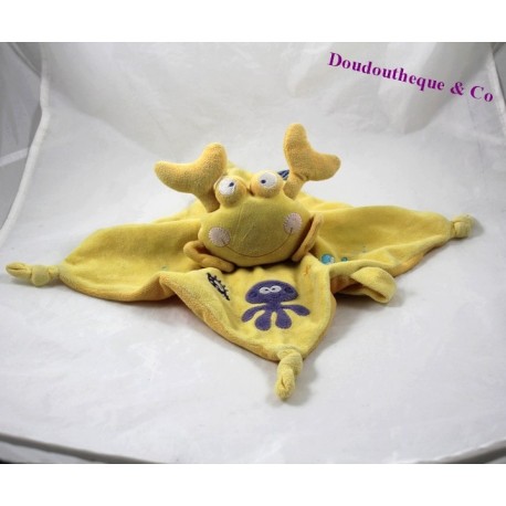 Doudou flachen Krabbe, gelbe Kinder Wörter Doudou flachen Krabbe, gelbe Kinder Wörter