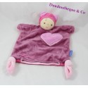 Doudou Marionette Puppe KALOO Pink Purple Heart Knoten 29 cm