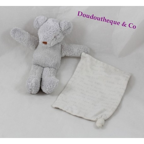 Doudou handkerchief mouse BABY DIOR gray 17 cm