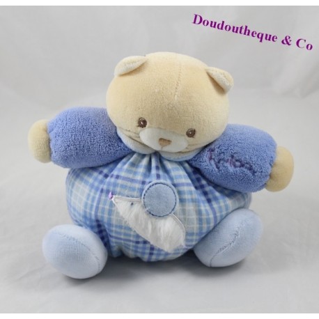 Doudou Katze KALOO Blue Ball-Maus blau weiß 18 cm