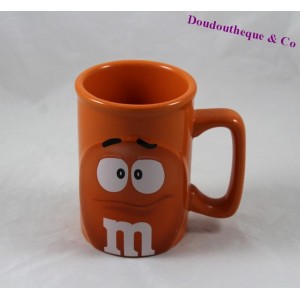 Mug embossed M & m's 3D orange ceramic mug 11 cm