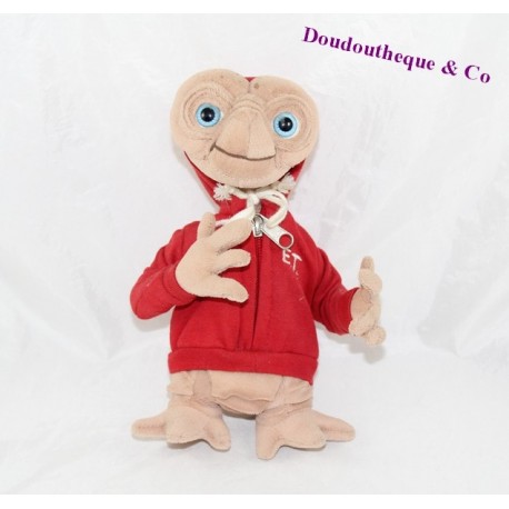 Peluche E.T extraterrestre SAFETY TOYS Sweat rouge capuche 25 cm