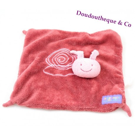 Doudou flachen Bordeaux 24 cm guten Morgen Schnecke Doudou flachen Bordeaux 24 cm guten Morgen Schnecke