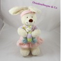 Doudou conejo musical TEX bebé rosa 29cm