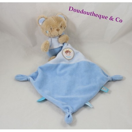 Teddy bear handkerchief TEX BABY blue 