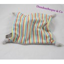 Doudou plat chien ORCHESTRA gris rayé multicolore 26 cm