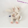 Doudou Elefant MOULIN ROTY Beige 13 cm Papoum Schnuller befestigt