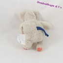 Doudou elephant MOULIN ROTY beige 13 cm Papoum pacifier attached