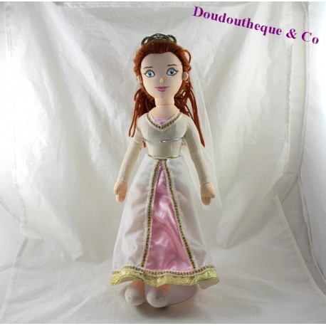 Peluche princesse Fiona DREAMWORKS  Shrek robe mariée 43 cm