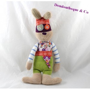 Doudou rabbit ON CHUCHOTE A my ear mask purple 32 cm